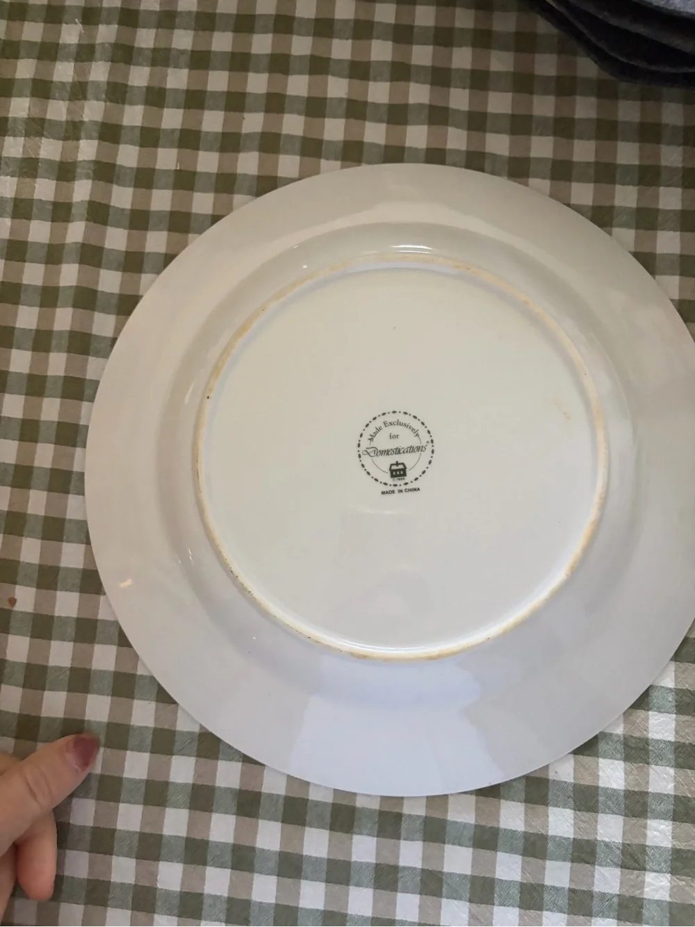 February Iris Decorative Dinner Plate - White with Purple Floral Motif